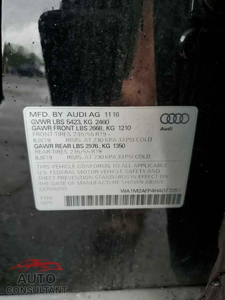 AUDI Q5 2017 - WA1M2AFP4HA077251