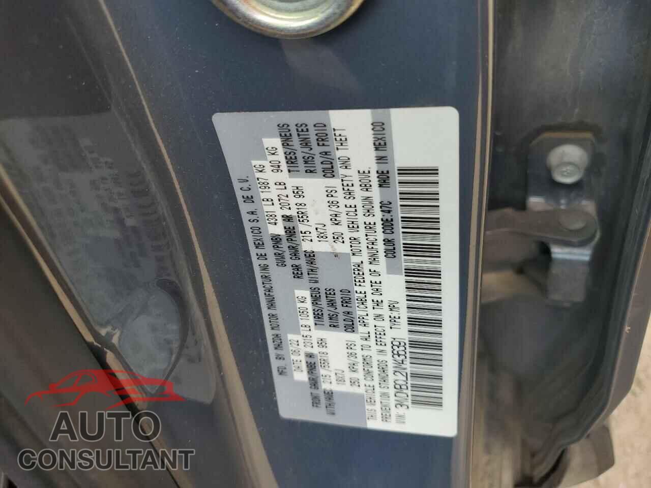 MAZDA CX30 2022 - 3MVDMBCL2NM436391