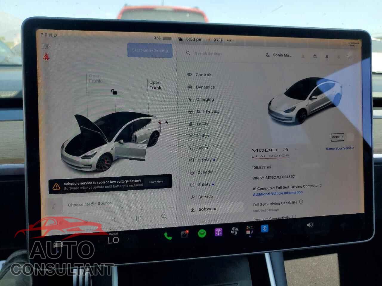 TESLA MODEL 3 2020 - 5YJ3E1EC7LF624357