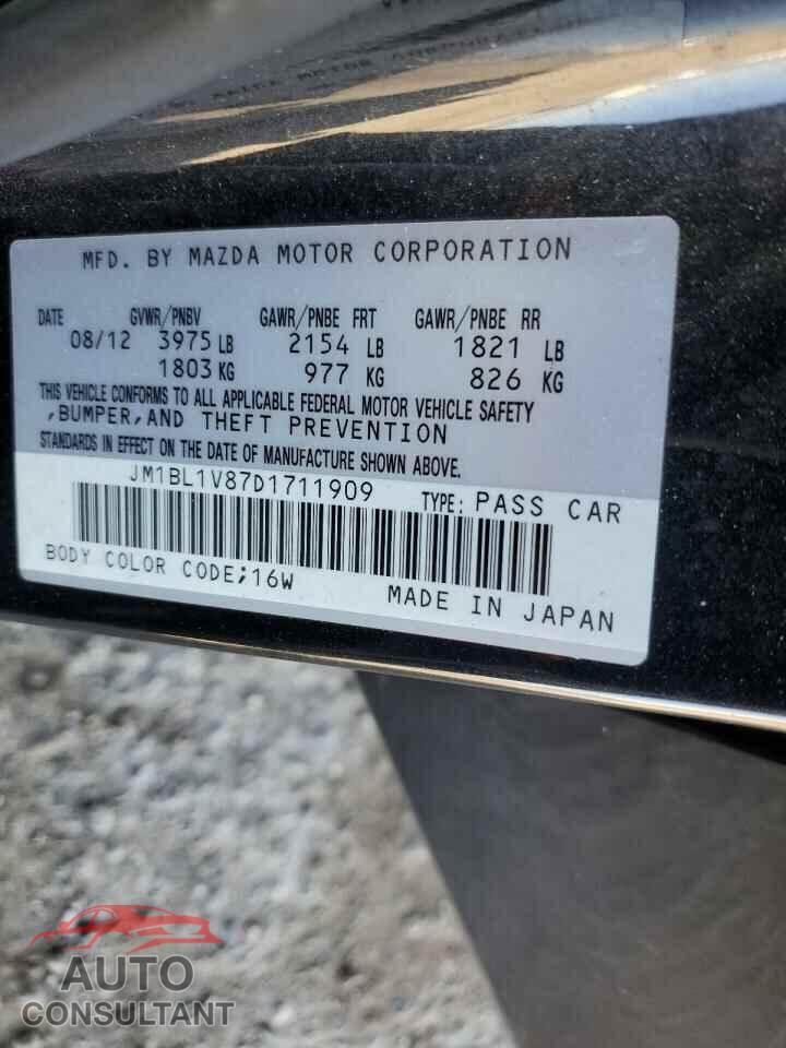 MAZDA 3 2013 - JM1BL1V87D1711909