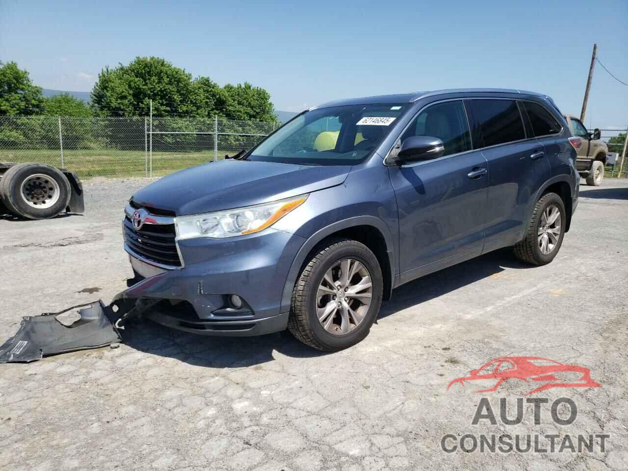 TOYOTA HIGHLANDER 2014 - 5TDJKRFH5ES043091