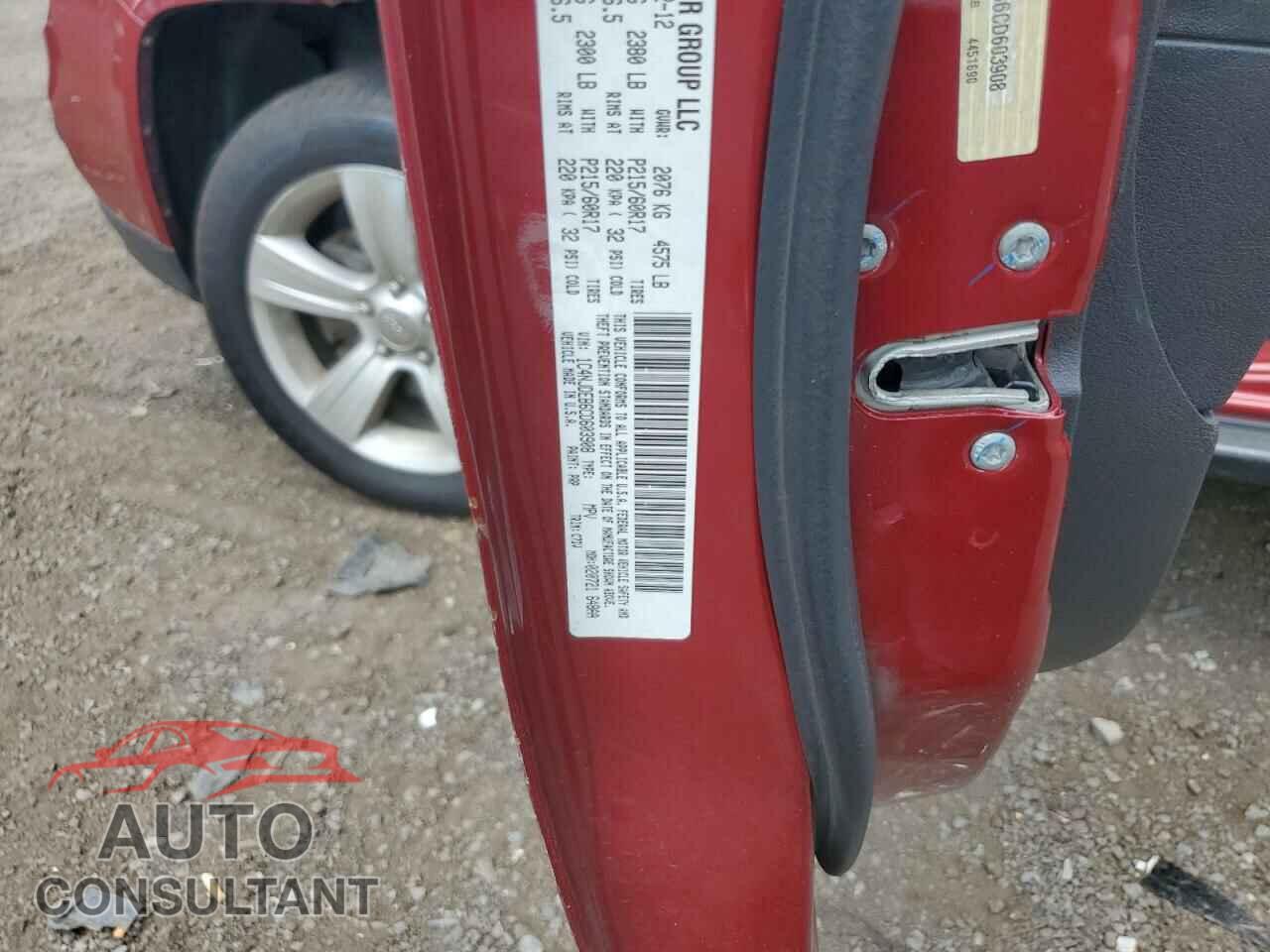 JEEP COMPASS 2012 - 1C4NJDEB6CD603908