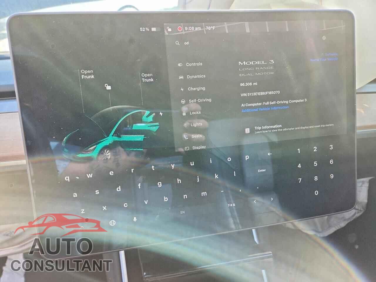 TESLA MODEL 3 2018 - 5YJ3E1EB9JF185070