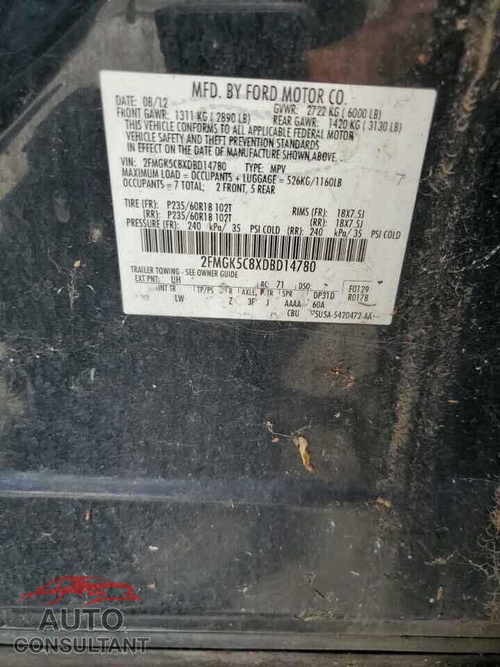 FORD FLEX 2013 - 2FMGK5C8XDBD14780