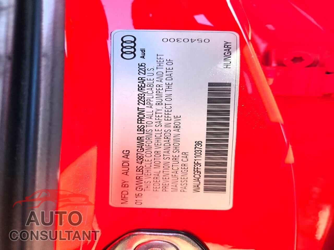 AUDI A3 2015 - WAUACGFF3F1103736