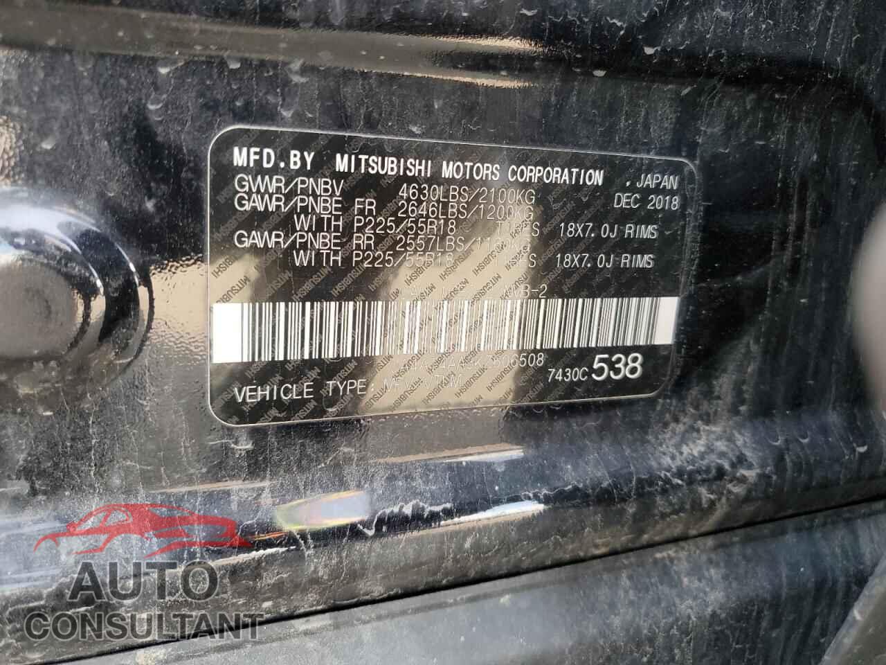 MITSUBISHI ECLIPSE 2019 - JA4AT4AA3KZ606508