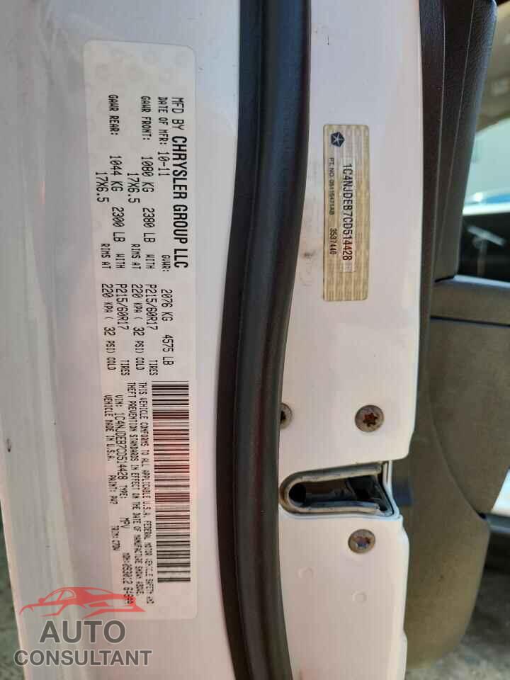 JEEP COMPASS 2012 - 1C4NJDEB7CD514428