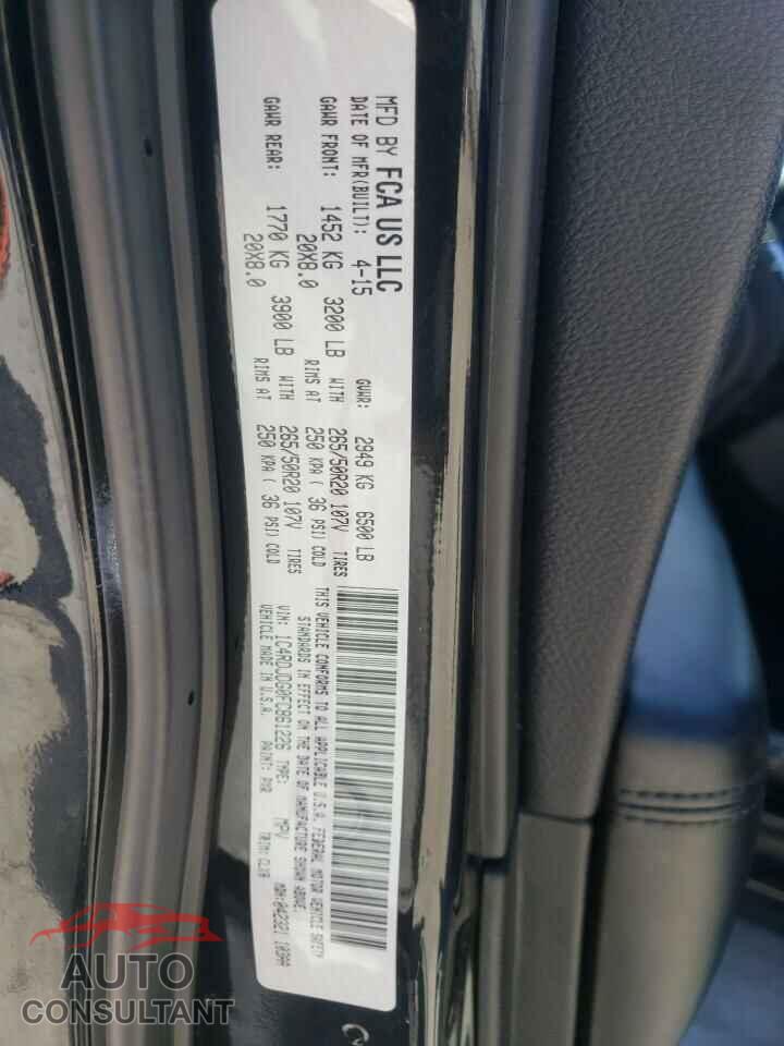 DODGE DURANGO 2015 - 1C4RDJDG0FC861226