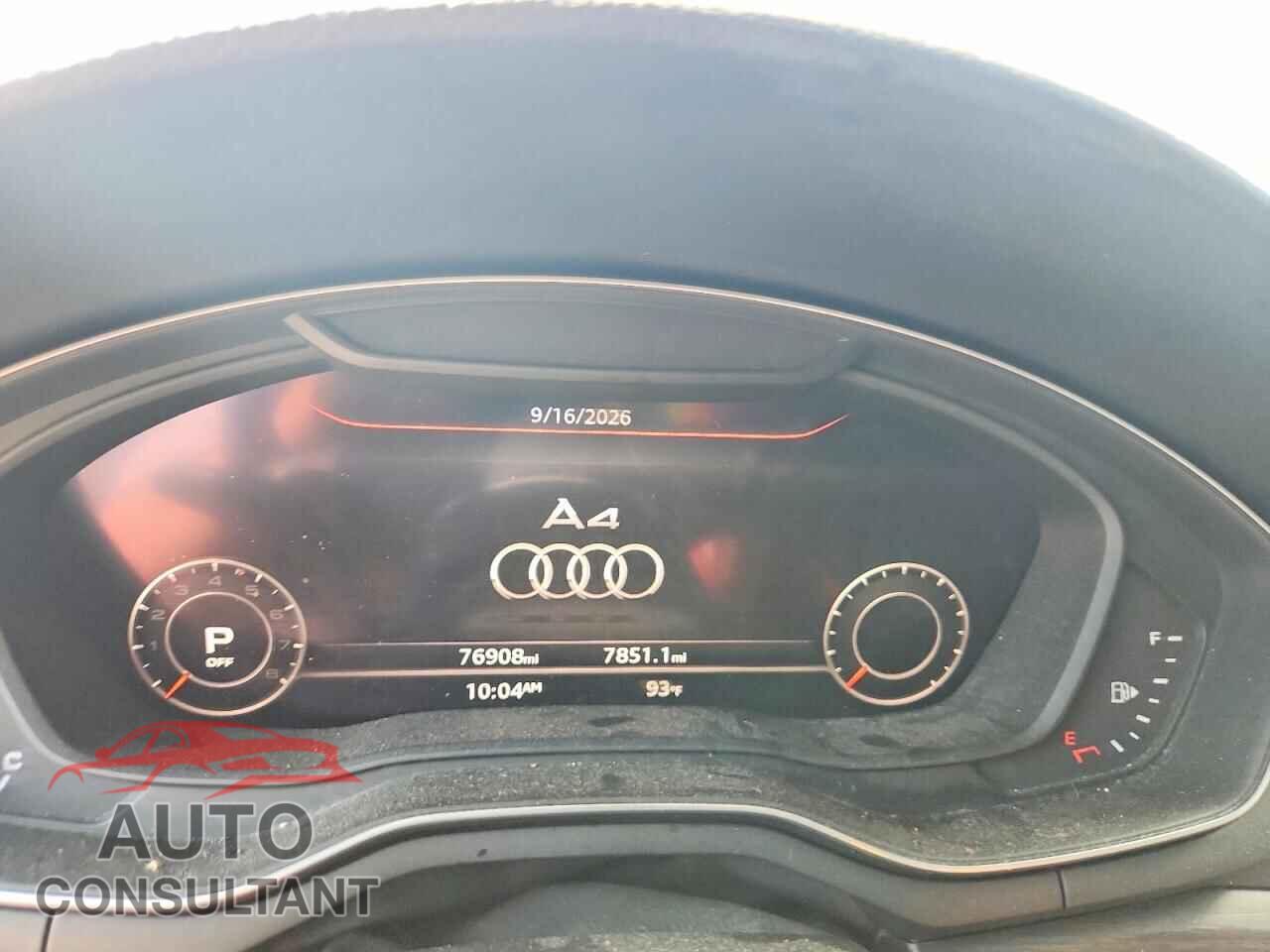 AUDI A4 2019 - WAUHMAF45KA007737