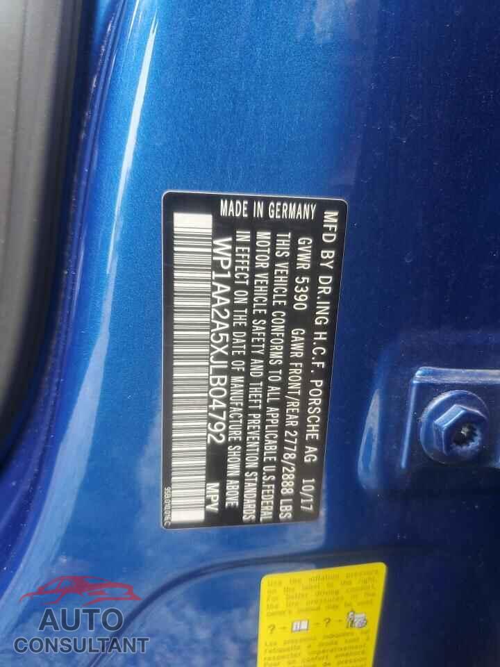 PORSCHE MACAN 2018 - WP1AA2A5XJLB04792