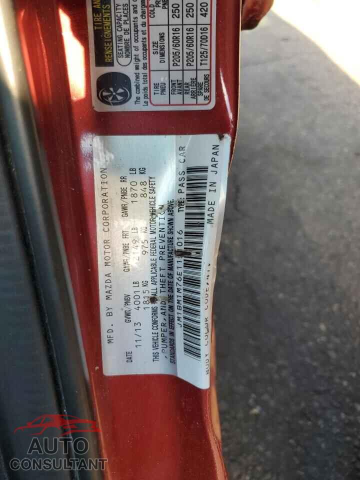 MAZDA 3 2014 - JM1BM1M76E1151016