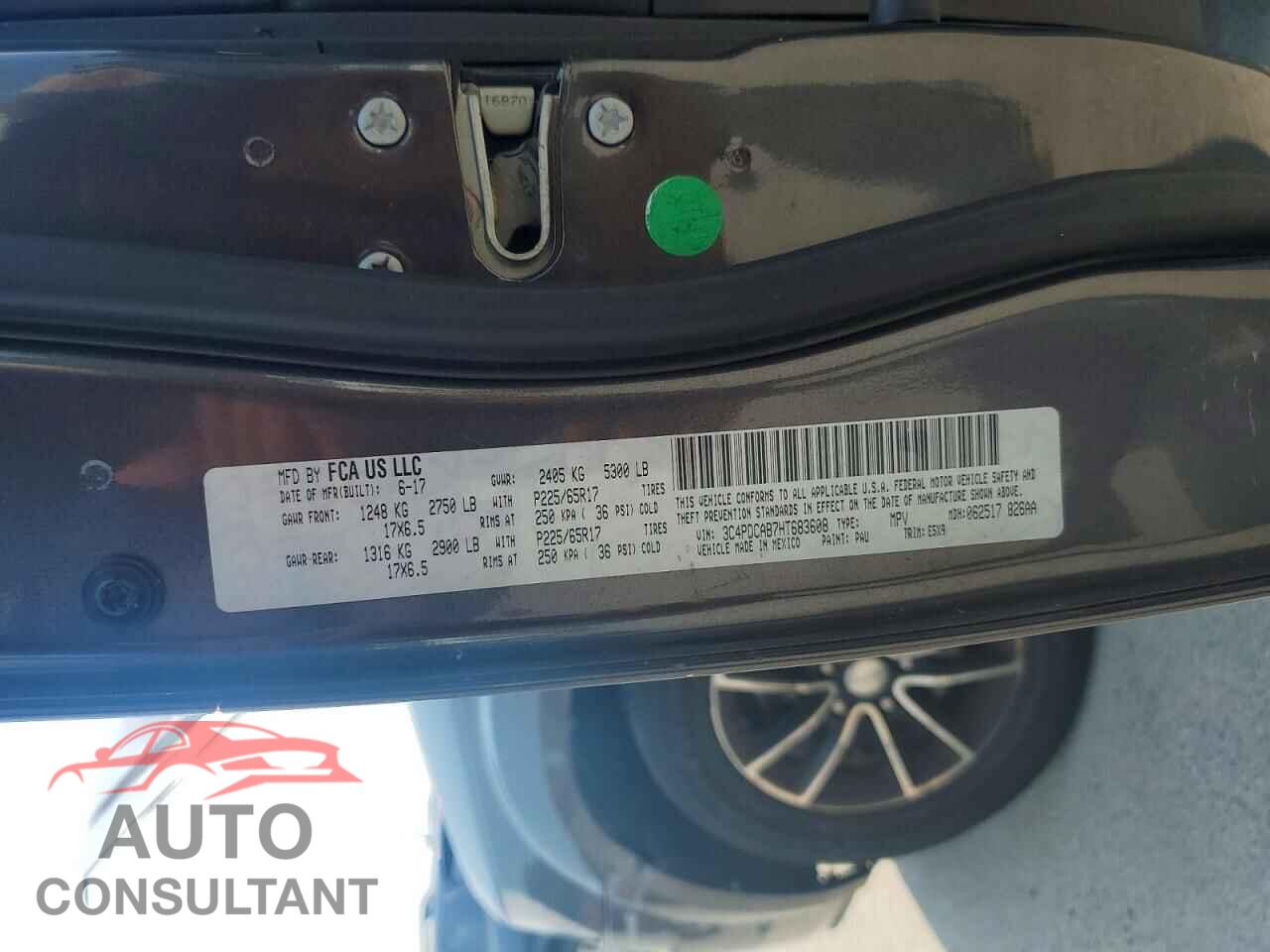 DODGE JOURNEY 2017 - 3C4PDCAB7HT683608
