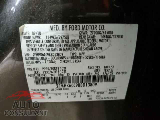 FORD FLEX 2011 - 2FMHK6CC9BBD13809