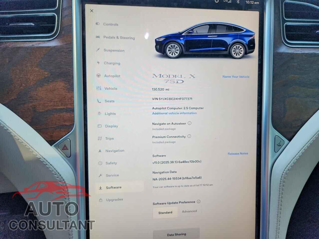 TESLA MODEL X 2017 - 5YJXCBE2XHF077371