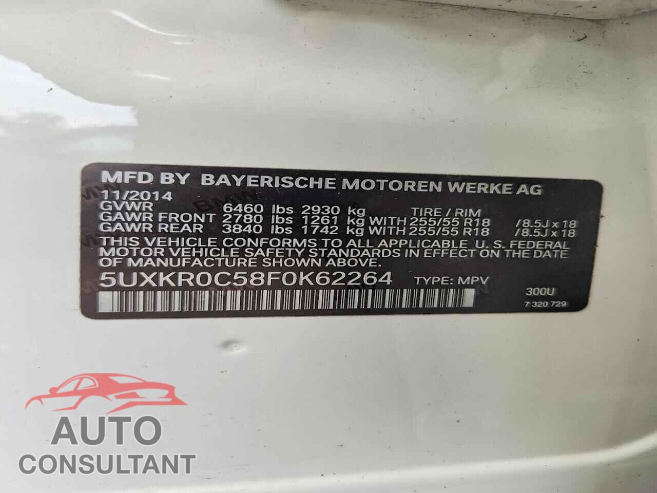 BMW X5 2015 - 5UXKR0C58F0K62264