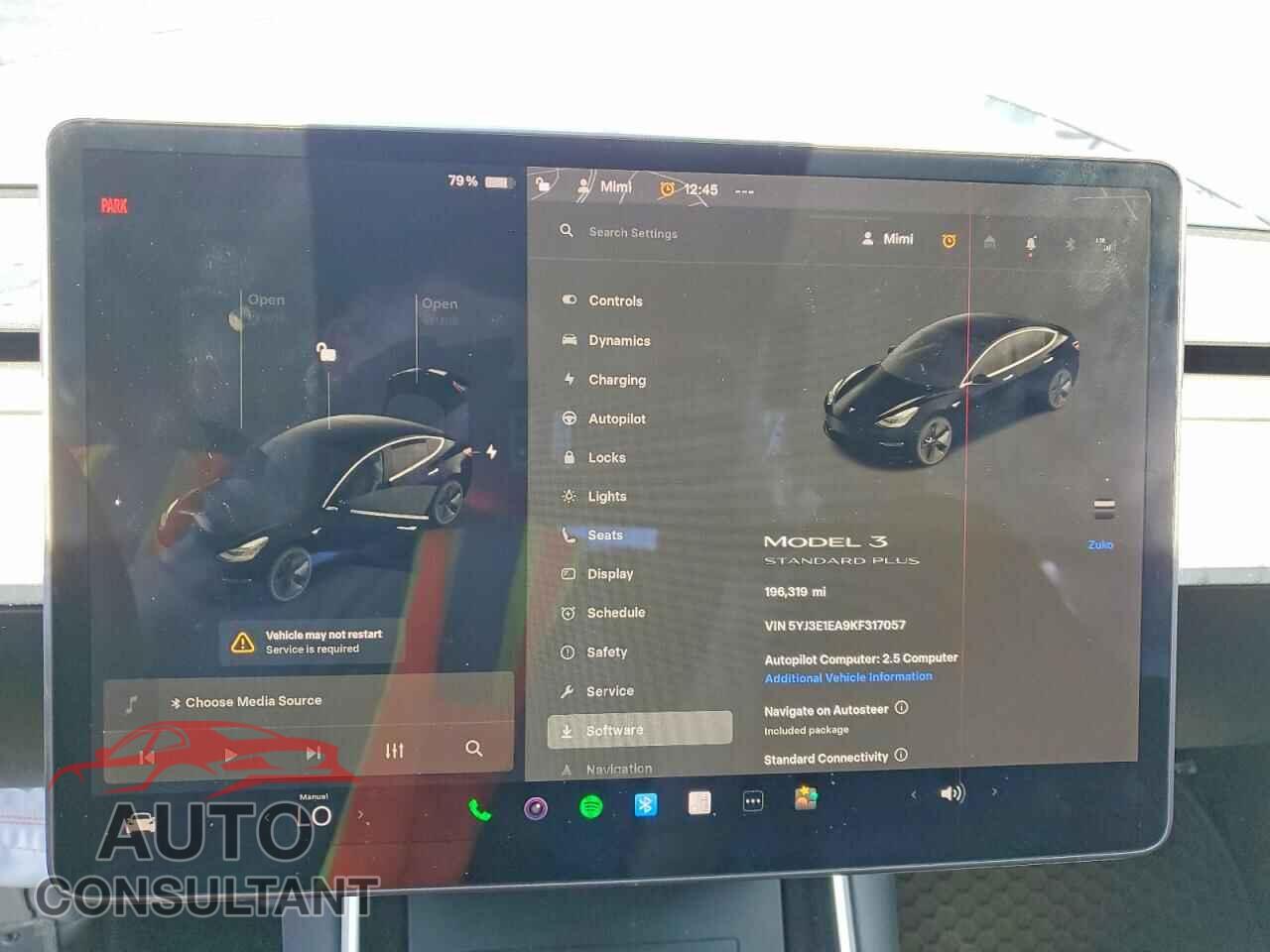 TESLA MODEL 3 2019 - 5YJ3E1EA9KF317057