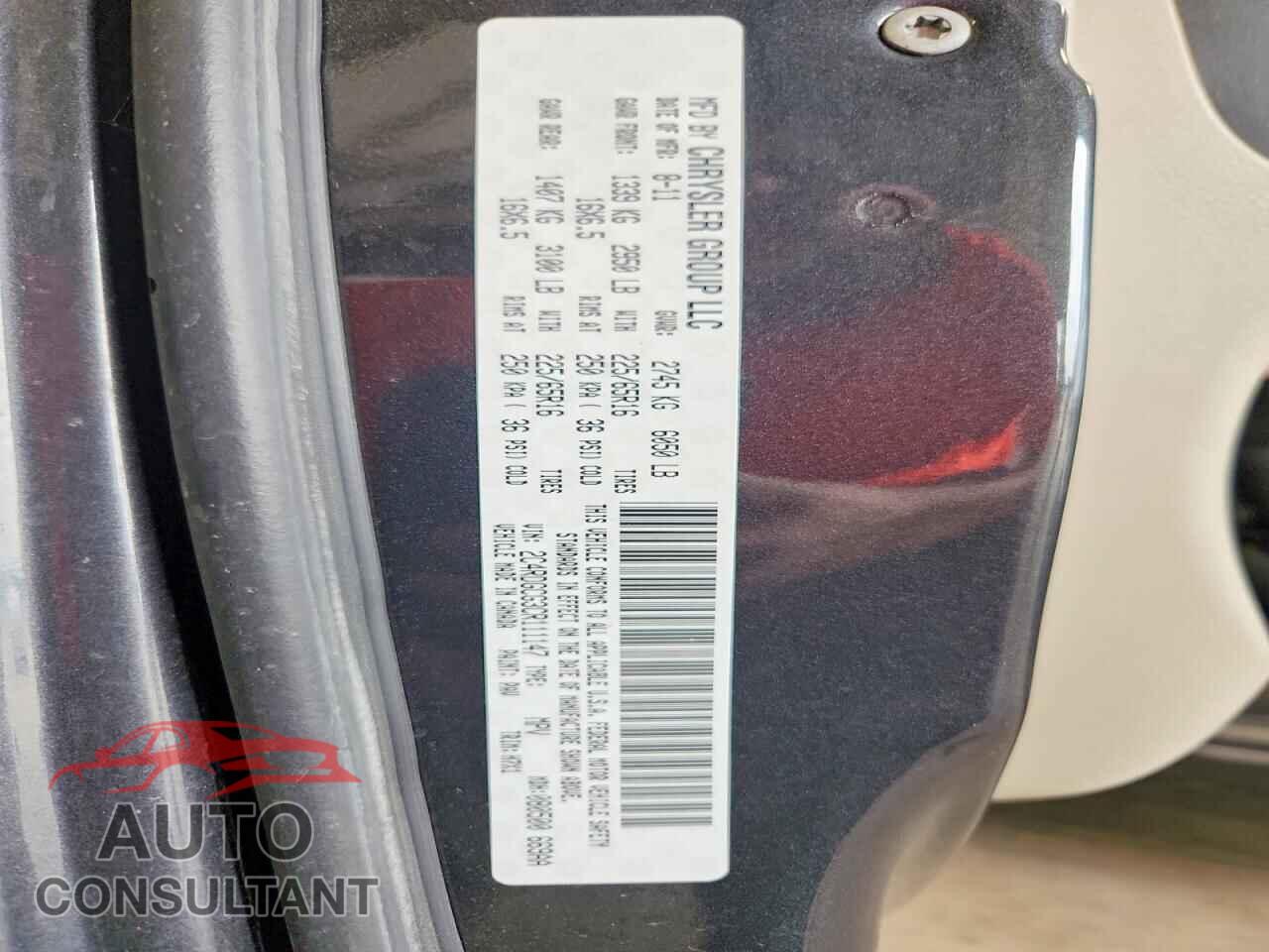 DODGE CARAVAN 2012 - 2C4RDGCG3CR111147