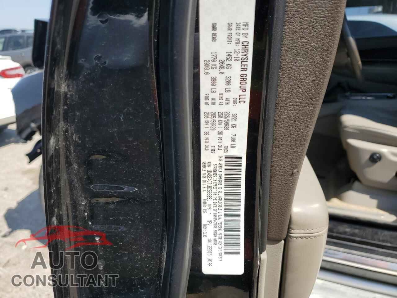 DODGE DURANGO 2011 - 1D4SE4GT1BC593891