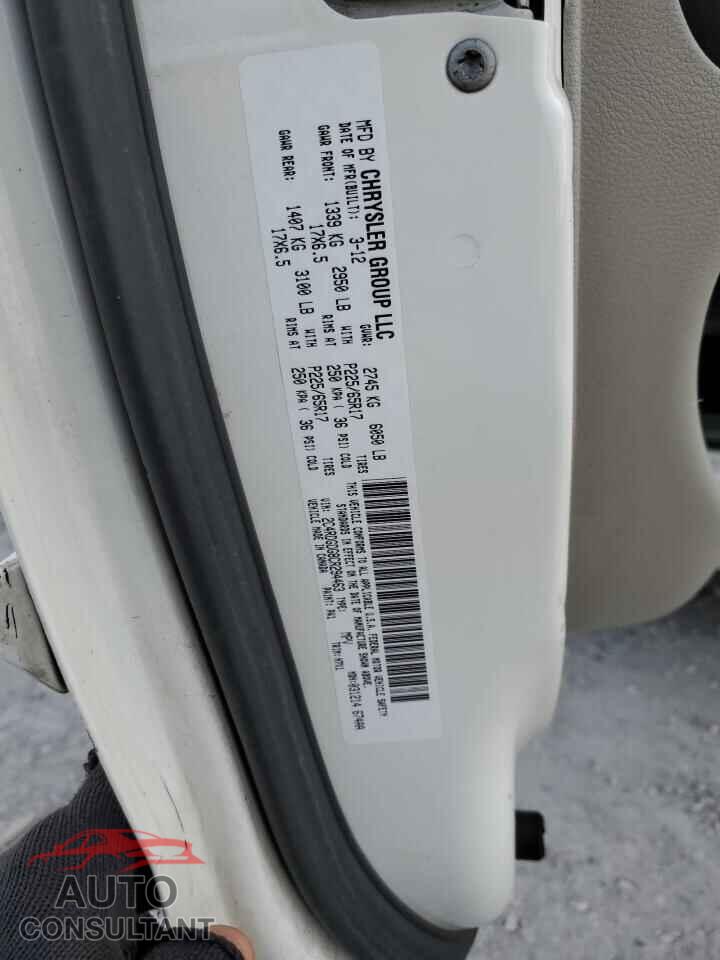 DODGE CARAVAN 2012 - 2C4RDGDG8CR294463