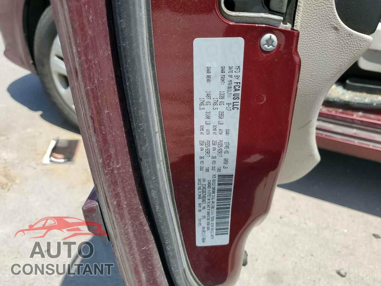 DODGE CARAVAN 2017 - 2C4RDGBG7HR834671