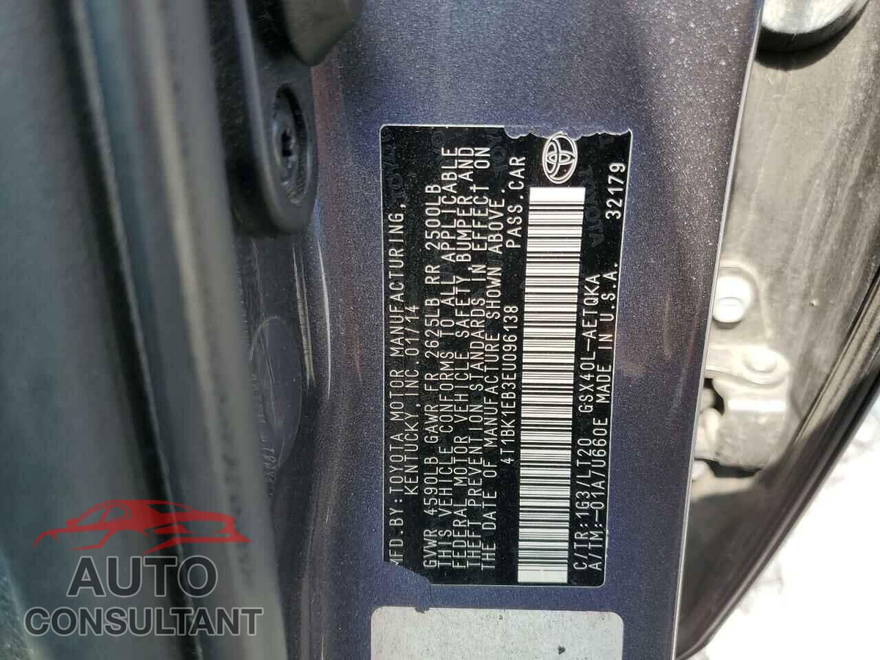 TOYOTA AVALON 2014 - 4T1BK1EB3EU096138