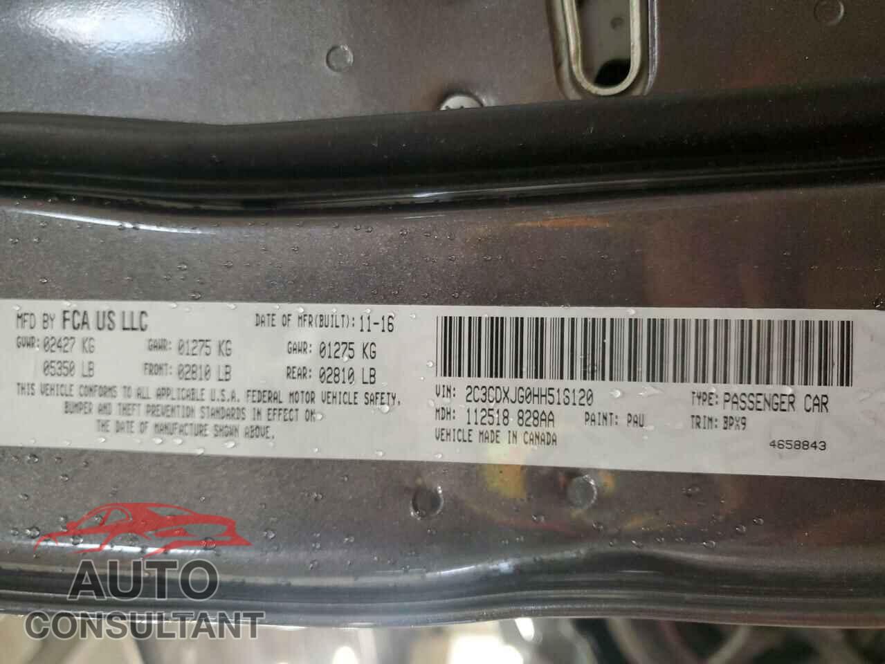 DODGE CHARGER 2017 - 2C3CDXJG0HH516120