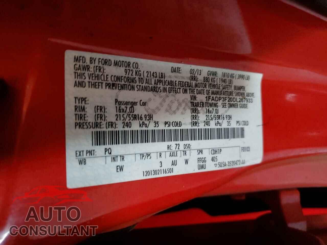 FORD FOCUS 2013 - 1FADP3F20DL267933