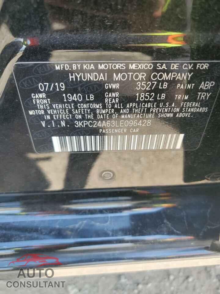 HYUNDAI ACCENT 2020 - 3KPC24A63LE096428