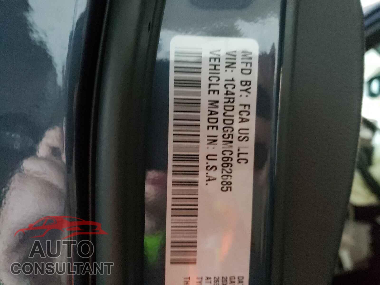 DODGE DURANGO 2021 - 1C4RDJDG5MC662685
