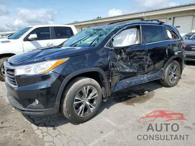 TOYOTA HIGHLANDER 2016 - 5TDJKRFH5GS263060