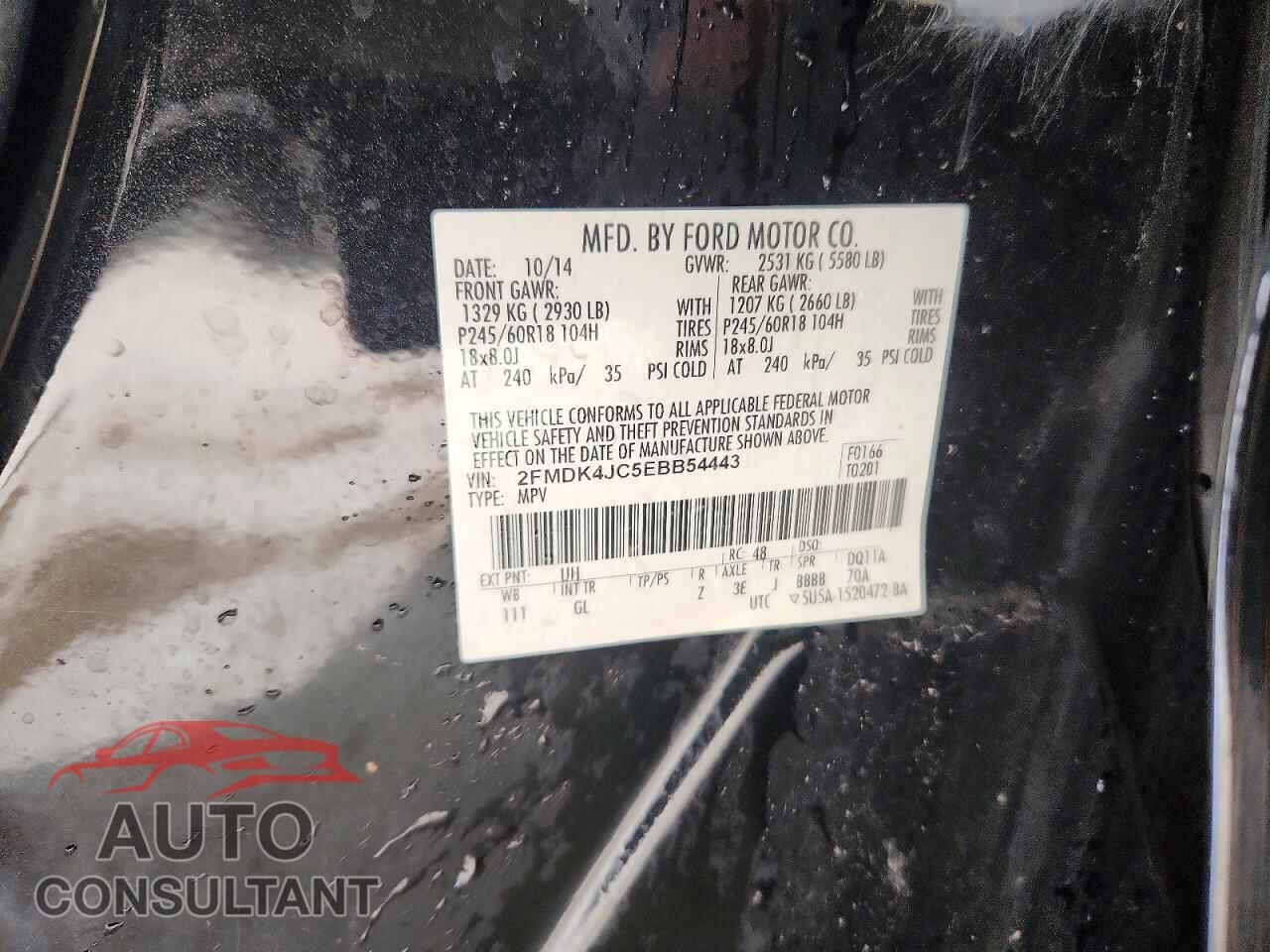 FORD EDGE 2014 - 2FMDK4JC5EBB54443