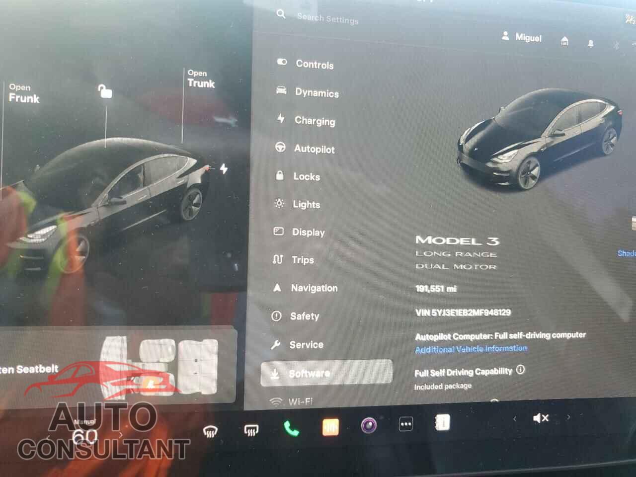 TESLA MODEL 3 2021 - 5YJ3E1EB2MF948129