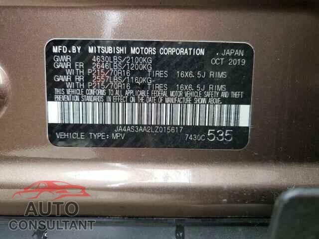 MITSUBISHI ECLIPSE 2020 - JA4AS3AA2LZ015617
