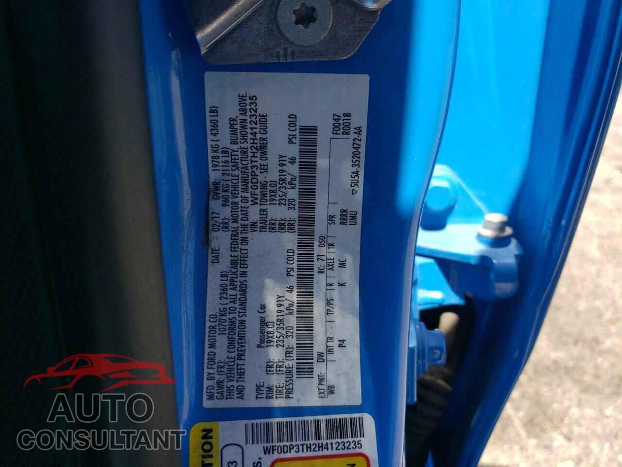 FORD FOCUS 2017 - WF0DP3TH2H4123235