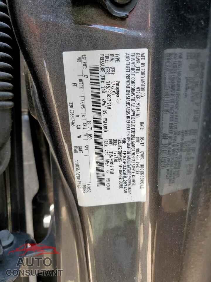 FORD FOCUS 2017 - 1FADP3J20HL287435