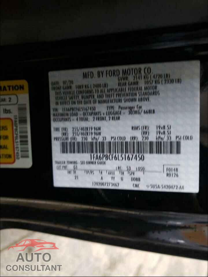 FORD MUSTANG 2020 - 1FA6P8CF6L5167450