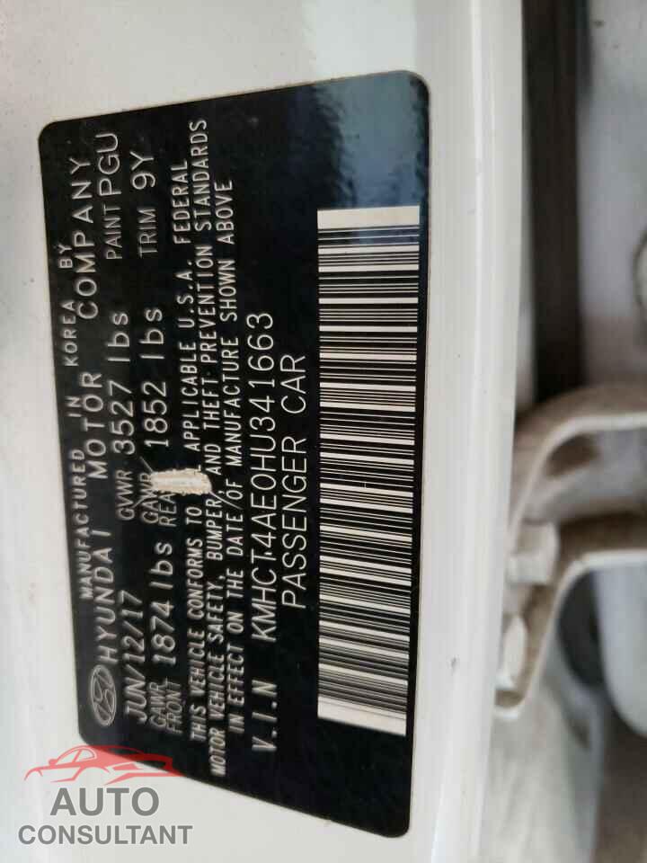 HYUNDAI ACCENT 2017 - KMHCT4AE0HU341663