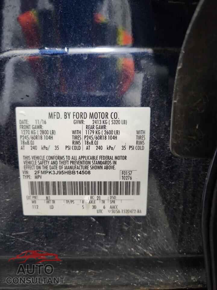 FORD EDGE 2017 - 2FMPK3J95HBB14508