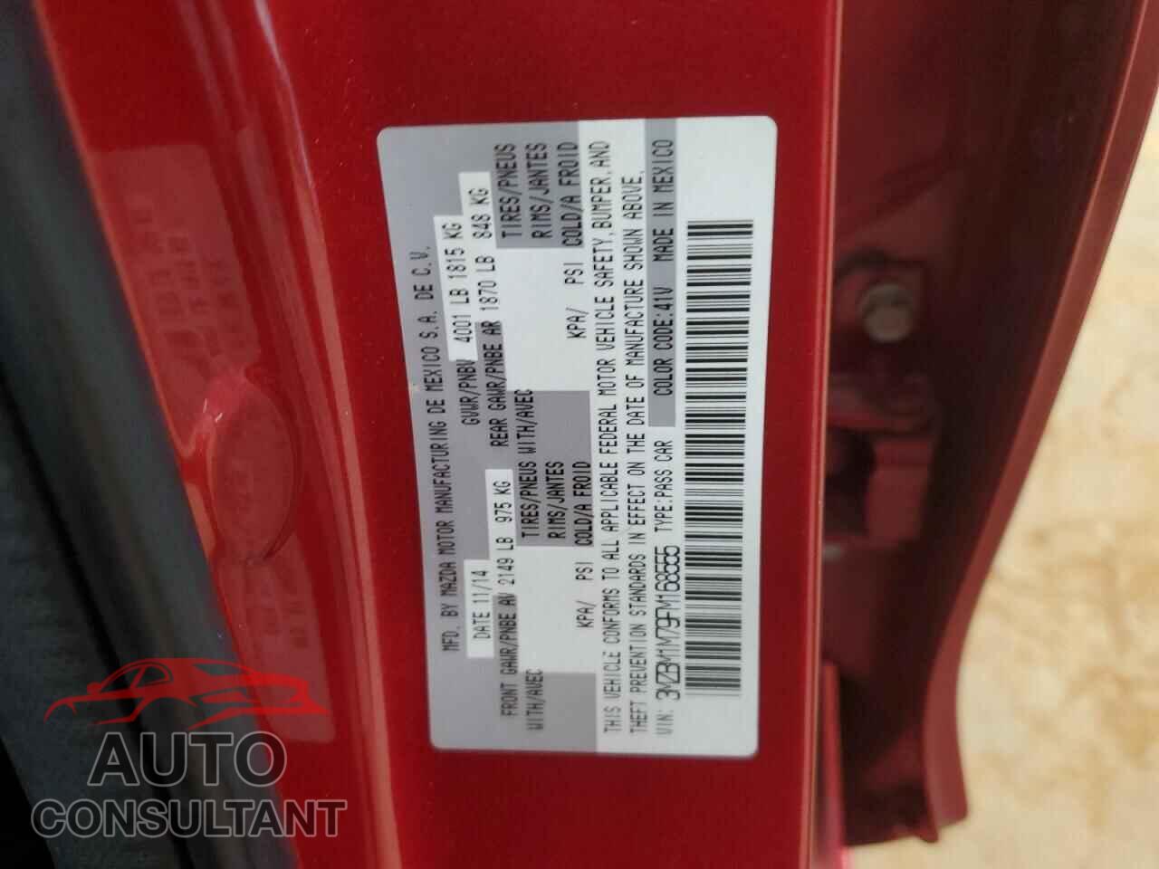 MAZDA 3 2015 - 3MZBM1M79FM168555