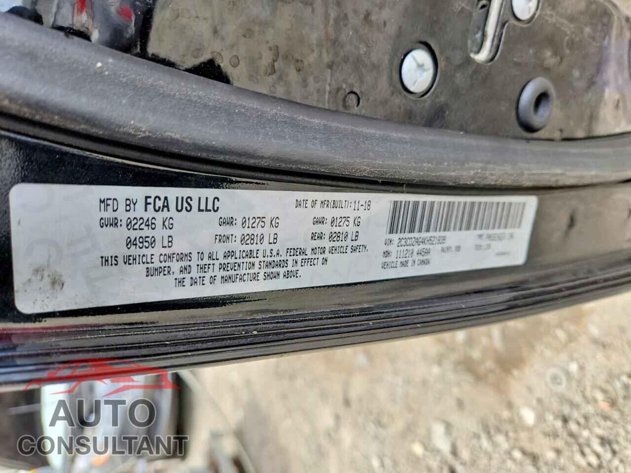 DODGE CHALLENGER 2019 - 2C3CDZAG4KH521839