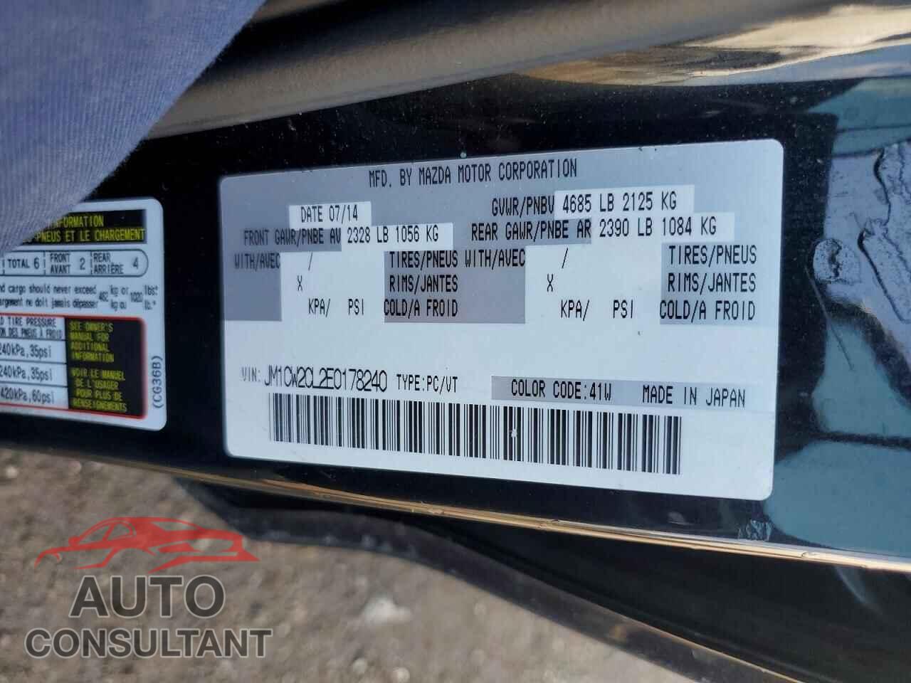 MAZDA 5 2014 - JM1CW2CL2E0178240
