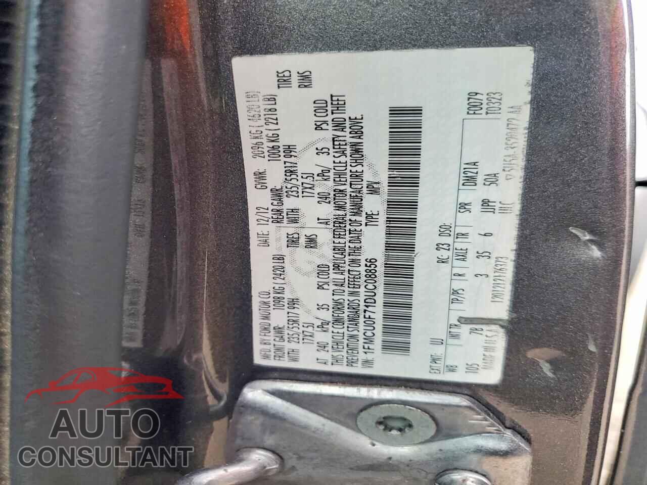 FORD ESCAPE 2013 - 1FMCU0F71DUC08856
