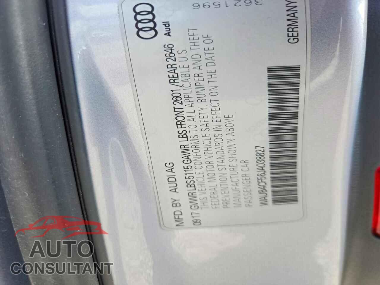 AUDI S5/RS5 2018 - WAUB4CF56JA038827