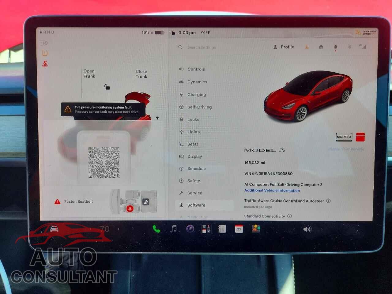 TESLA MODEL 3 2022 - 5YJ3E1EA4NF303880