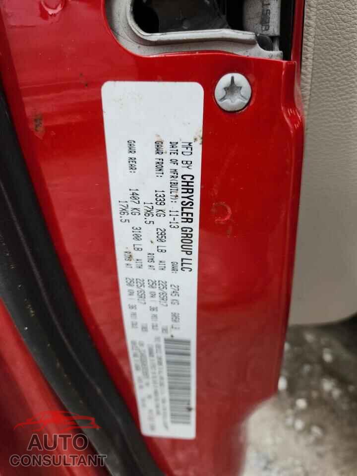 DODGE CARAVAN 2014 - 2C4RDGBG0ER238975