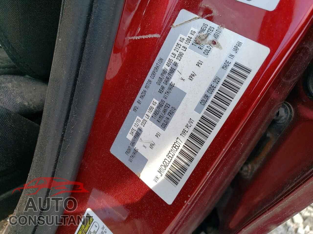 MAZDA 5 2012 - JM1CW2CL6C0106017