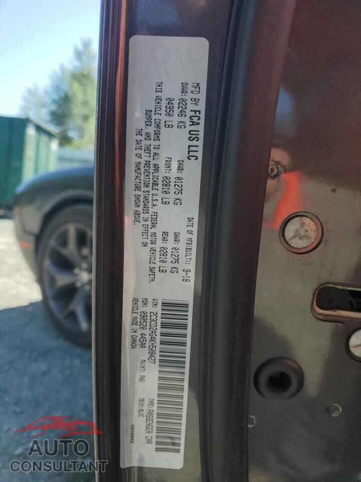 DODGE CHALLENGER 2019 - 2C3CDZAG4KH508427