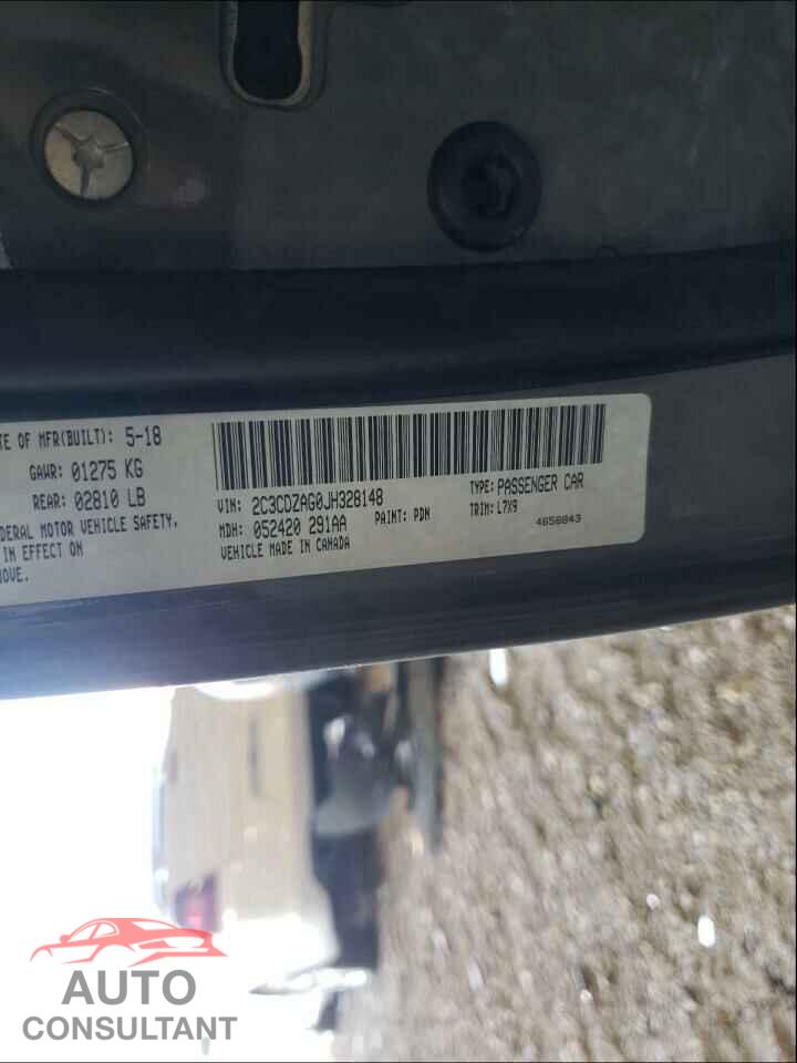 DODGE CHALLENGER 2018 - 2C3CDZAG0JH328148
