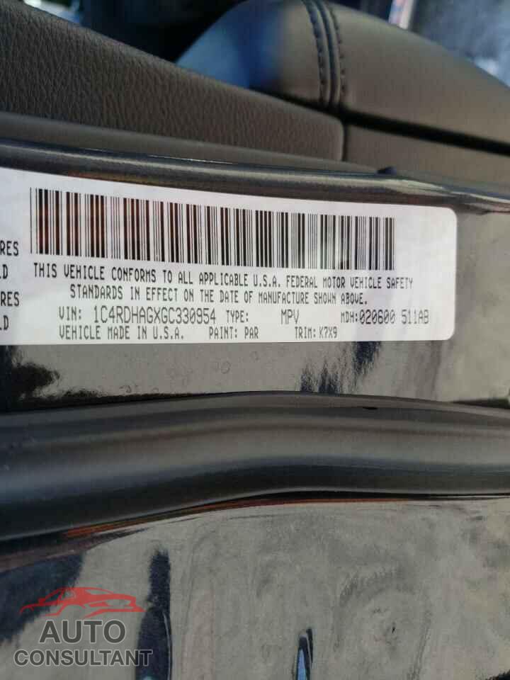 DODGE DURANGO 2016 - 1C4RDHAGXGC330954