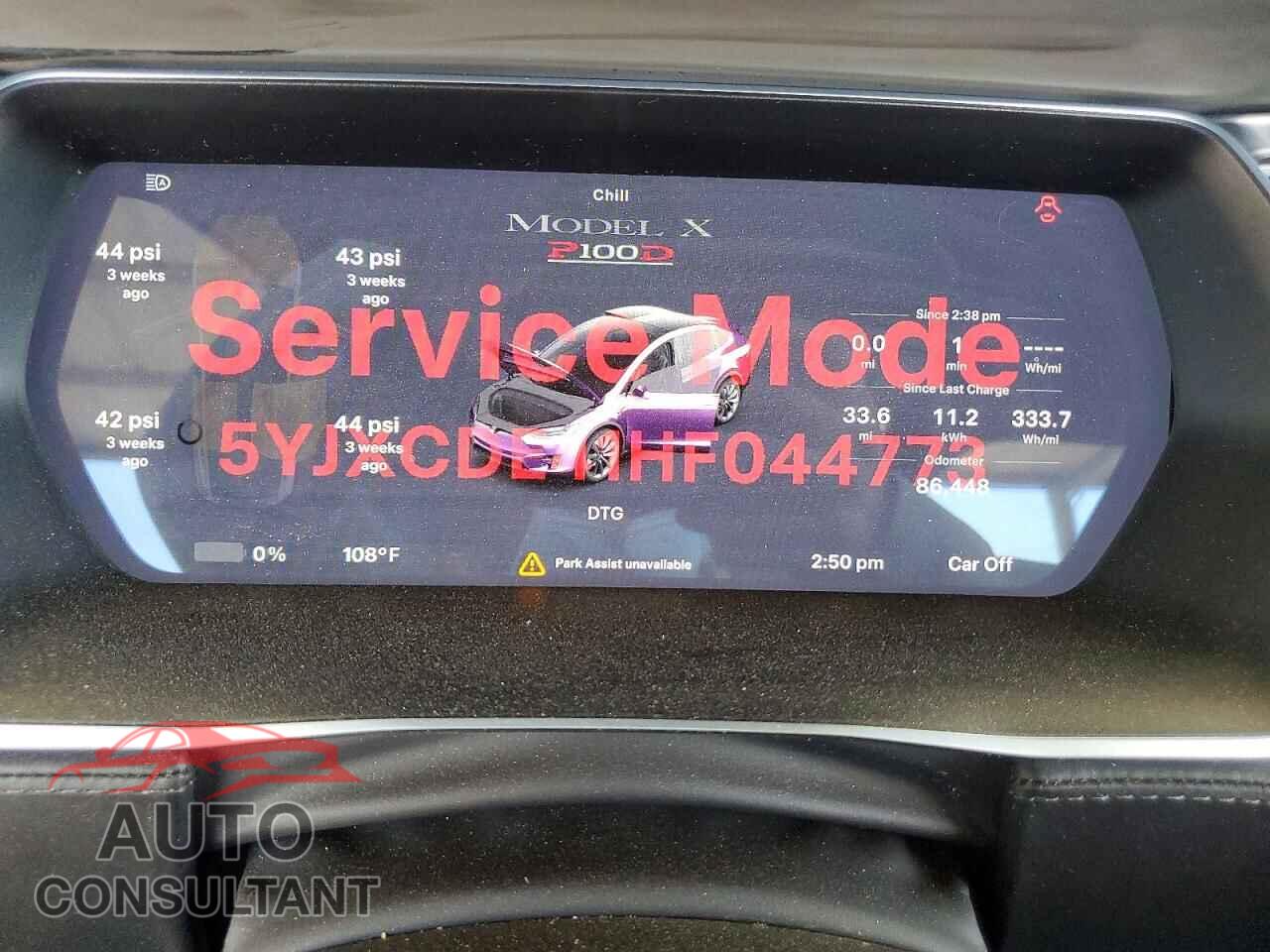 TESLA MODEL X 2017 - 5YJXCDE41HF044773